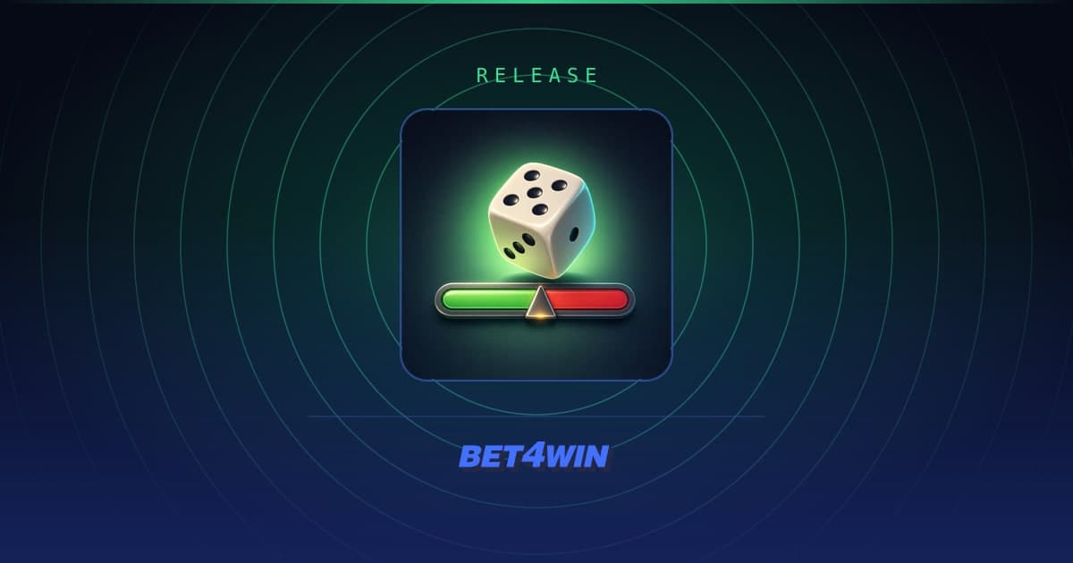 Dice lobby tile: a white die above a green-to-red slider with the marker at its centre